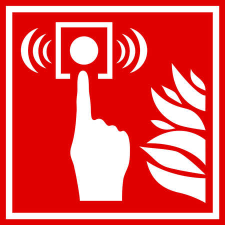 Fire alarm signのイラスト素材