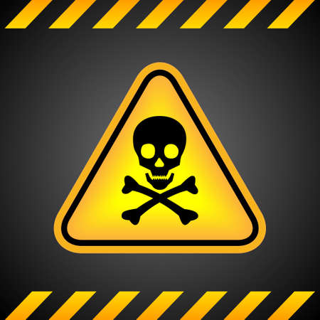 Danger skull signのイラスト素材