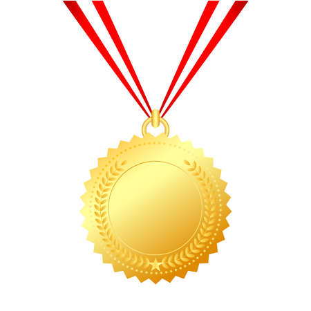 Gold medal with stringのイラスト素材