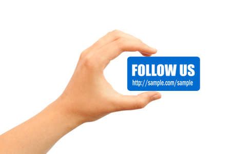 Follow us in internetの写真素材