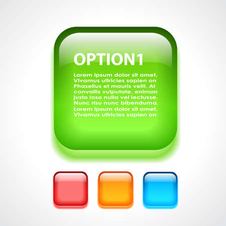 Glass vector option buttonのイラスト素材