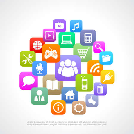 Web iconsのイラスト素材