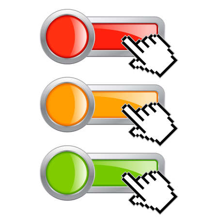 Click here buttonのイラスト素材