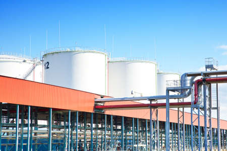 Oil storage industrial parkの写真素材