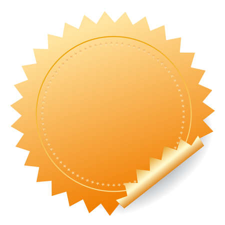 Gold stickerのイラスト素材