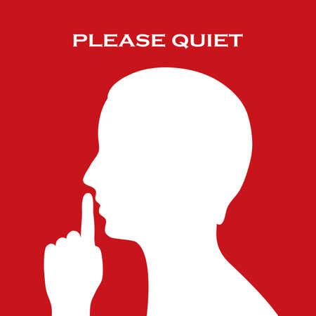 Please quiet signのイラスト素材