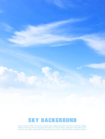 Blue sky background with copyspaceの写真素材