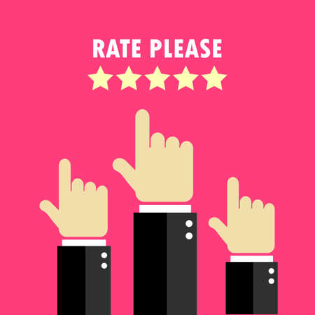 Rate hands posterのイラスト素材