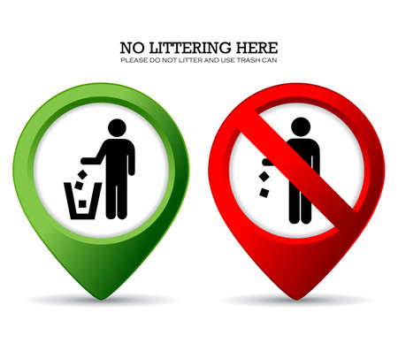 Do not litter signのイラスト素材