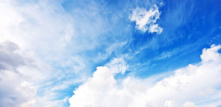 Blue sky and clouds, natural backgroundの写真素材