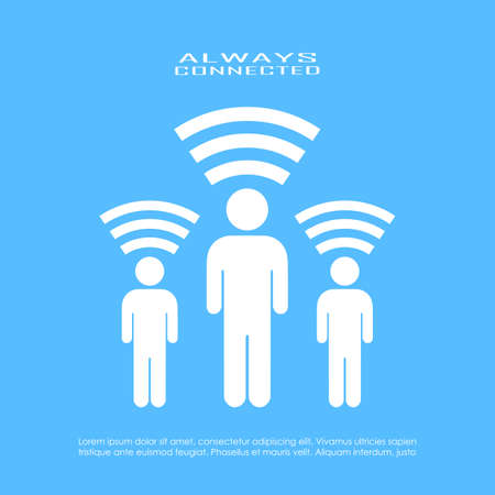 Internet connected personのイラスト素材