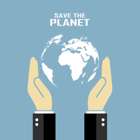 Save the planet posterのイラスト素材
