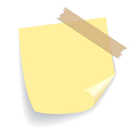 Yellow square stickerのイラスト素材
