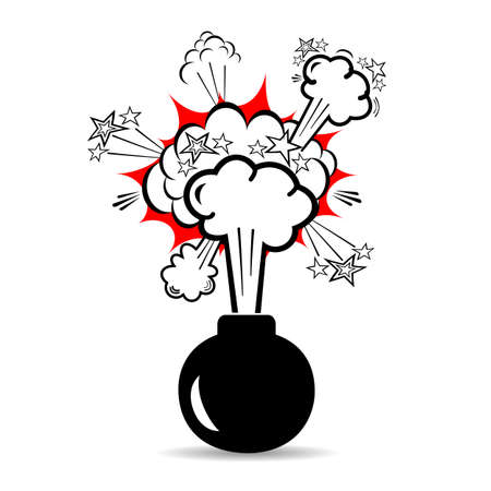 Bomb boom iconのイラスト素材