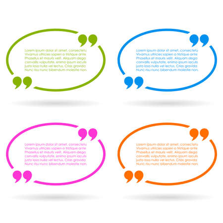 Color quote bubblesのイラスト素材