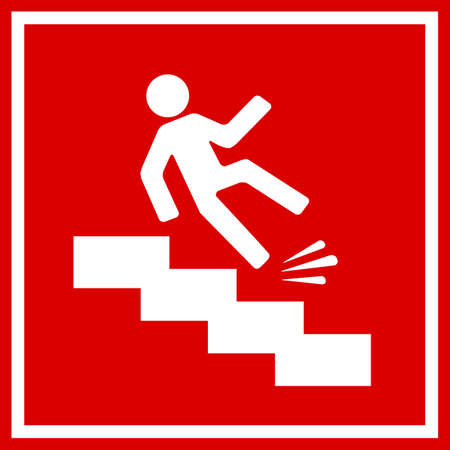 Fall danger signのイラスト素材