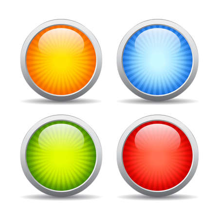 Striped web buttons setのイラスト素材