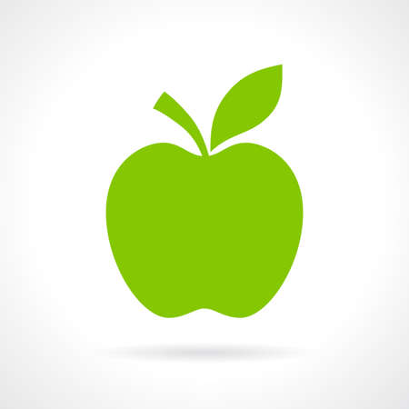 Green apple iconのイラスト素材