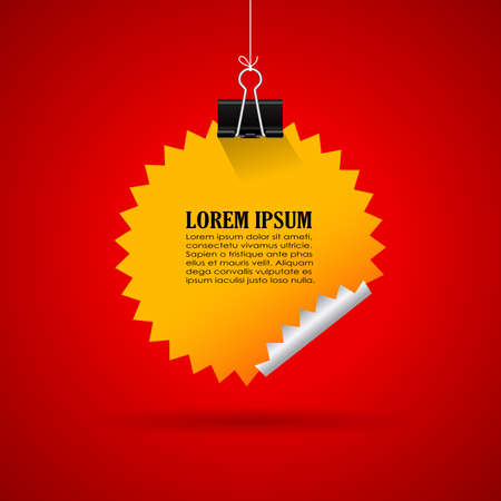 Hanging vector star stickerのイラスト素材