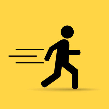 Running person iconのイラスト素材