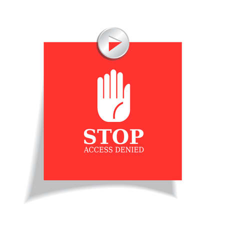 Stop red stickerのイラスト素材
