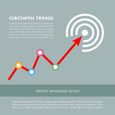 Growth trend diagramのイラスト素材