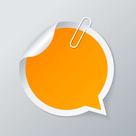 Yellow note paper vector illustrationのイラスト素材