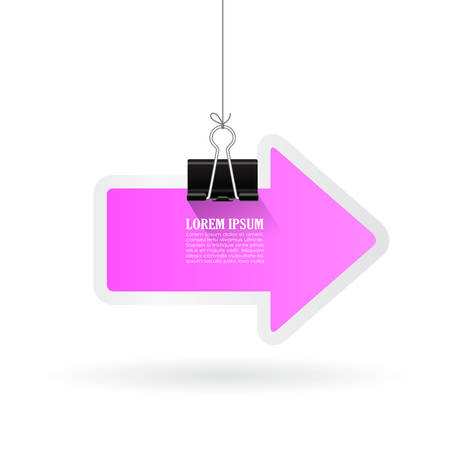 Hanging paper arrow illustrationのイラスト素材