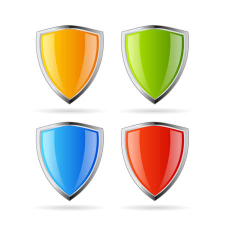 Secure shield icons setのイラスト素材