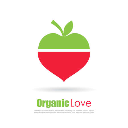 Organic food conceptualのイラスト素材