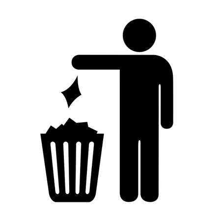 Use trash can vector signのイラスト素材