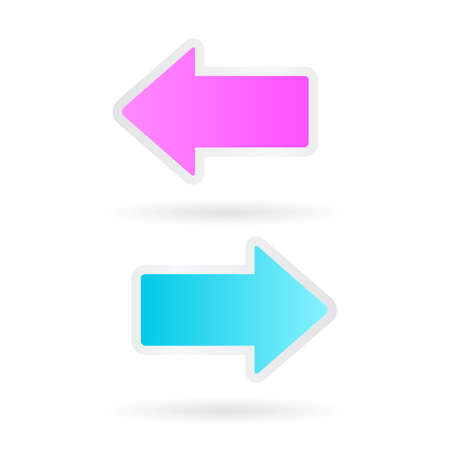 Paper arrows setのイラスト素材