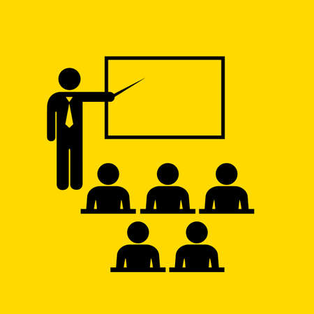 Teacher and audience symbolのイラスト素材