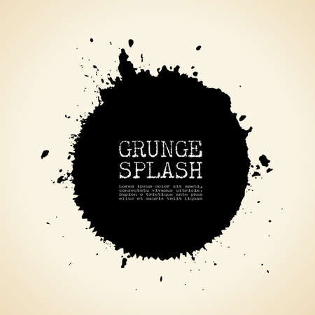 Black ink splatterのイラスト素材