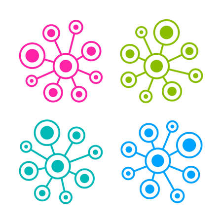 Abstract network modelのイラスト素材