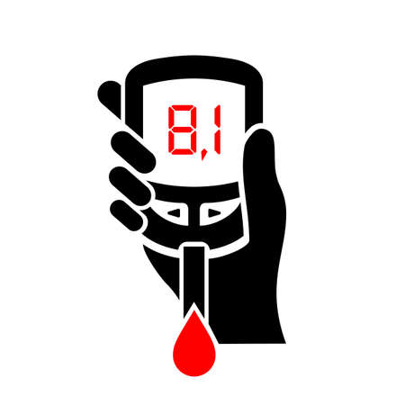 High level of blood sugar vector iconのイラスト素材