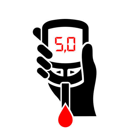 Normal sugar level in blood illustrationのイラスト素材