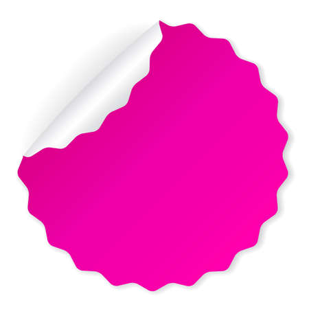Pink blank vector stickerのイラスト素材
