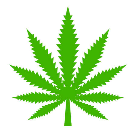 Marijuana leaf vector iconのイラスト素材