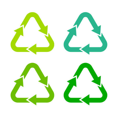 Recycling green arrows symbolのイラスト素材