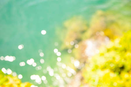 Defocused summer water backgroundの写真素材
