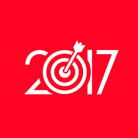 Successful New Year 2017 greeting cardのイラスト素材