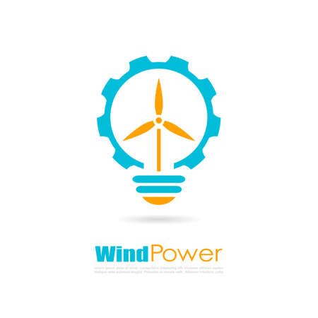 Wind power logoのイラスト素材