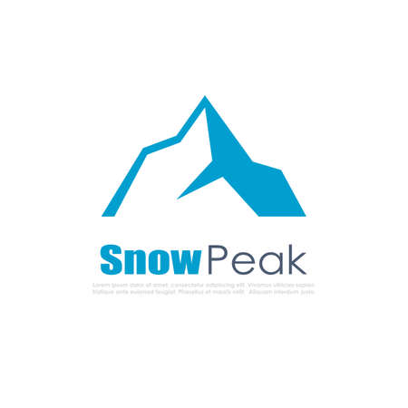 Snow mountain vector iconのイラスト素材