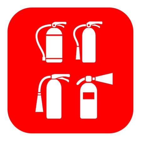 Fire extinguisher vector icons setのイラスト素材