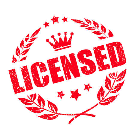 Licensed legal product vector stamp