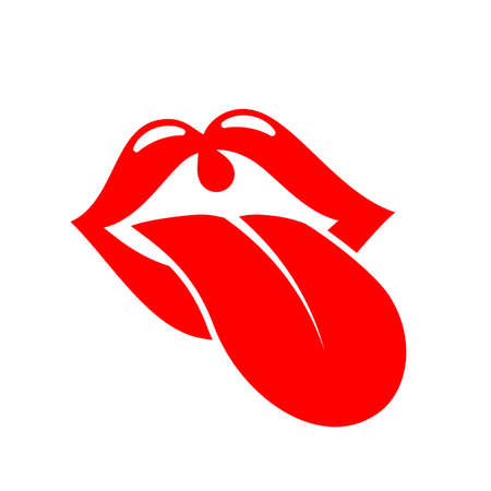 Red mouth vector iconのイラスト素材