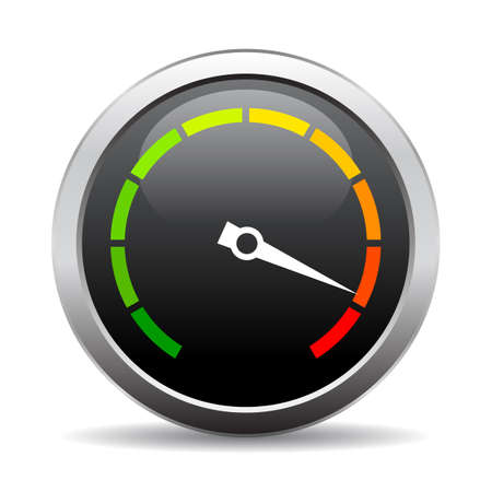 Speedometer vector round iconのイラスト素材