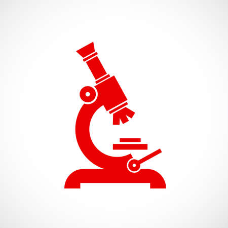 Red microscope vector pictogramのイラスト素材