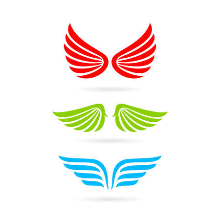 Color wings vector iconのイラスト素材